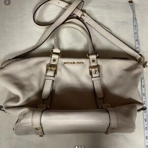 Michael Kors Taupe Leather Satchel